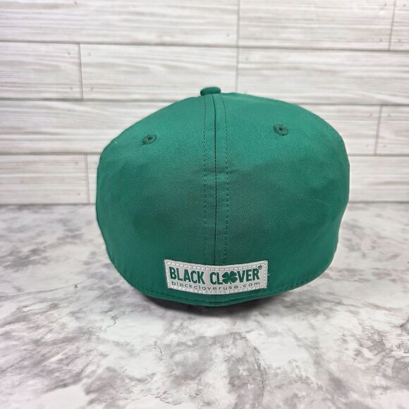 Black Clover Live Lucky Premium Green Hat Men L/XL Stretch Fitted 3D Embroidery - Picture 4 of 7